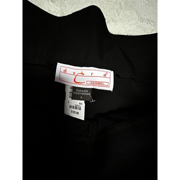 Debra C Women's Walking Bermuda Shorts Mid-Rise Stretch Black Size Large New - Picture 3 of 8